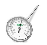 VeeGee Dial Compost Thermometer, with Glass Face, 12" Stem, 3" Dial, -40 to 160 Degrees F