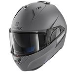 Shark EVO-ONE 2 BLANK Matt AMA Motorcycle Helmet, Anthracite, Size S