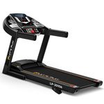 LET'S PLAY LP-20106 4HP Peak DC Motor Manual Incline Foldable Treadmill for Running, Walking, Jogging with 12 Programs, Top Speed 12 Km/Hr, 110Kg User Weight, BT Speaker, Pulse Sensor, Black