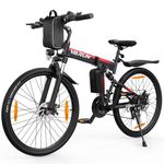 VARUN Electric Bike for Adults, 26’’ Folding Electric Bike with 48V Li-ion Battery, Mountain Ebike with 21 Speed Gear, LCD-Display, Foldable MTB for Men and Women, Range 70 KM