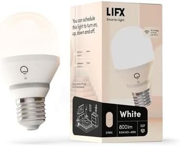 LIFX L3A19MW08E27UK Mini - E27, Dimmable, Warm White, No Hub Required, Works with Alexa, Apple HomeKit and the Google Assistant