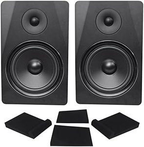 Rockville (2) DPM8B Dual Powered 8" 600w Active Recording Studio Monitors+Pads