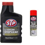 STP GST63300EN Engine Stop Leak for Petrol & Diesel Engines 300 ml & GST73500ENP Engine Degreaser Professional Series 500 ml