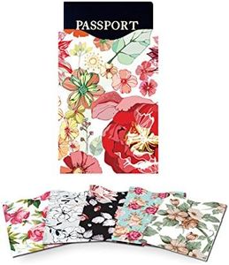 MAGIIN Funda Antirrobo con Bloqueo RFID para Tarjetas de Crédito y Pasaporte Protector de Seguridad para Tarjetas, Visas para Viaje (5 portatarjetas de crédito y 1 Funda para Pasaporte)