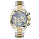 GUESS Analog Blue Dial Men's Stainless Steel Two Tone Band Watch-Gw0703G3