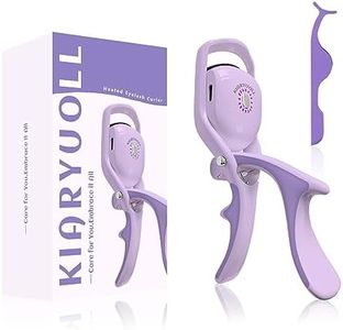 KIARYUOLL Electric Heated Eyelash Curler Kit Hot Lash Therapy Professional Eyelash Tools Battery Powered Lash Lifter Rechargeable Clamp for Various Eye Types Plastic Material (Colour Purple)