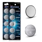 CR2016 Batteries 3V Lithium Cell - 3 Volt CR 2016 Coin Button Lithium Battery for Toyota Camry Rav4 Car Key Fob Remote Control LED Light Candles Garage Door Opener Monitor Bathroom Scale (10 Pack)