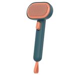 aumuca Cat Brush, Self Cleaning Pet Grooming Brush with Front Release Button, Cat Brushes for Grooming to Remove Loose Fur, Tangles & Dirt, Great for Long and Short Haired Cats