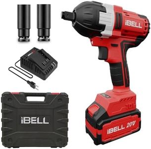 IBELL One Power Series Cordless Impact Wrench Brushless BW 20-50 20V 1/2" 500Nm 4Ah Battery & Charger+BMC BOX, Box End