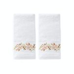 SKL Home Misty Floral 2-Piece Hand Towel Set, White