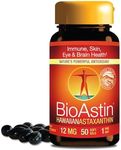 Nutrex Hawaii BioAstin Hawaiian Astaxanthin - 12mg, 50 Softgels - Farm-Direct Premium Antioxidant Supplement to Support Eye, Skin, Joint & Immune System Health - Non-GMO & Gluten-Free