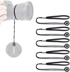Vesaneae 5 Piezas Cuerda Antipérdida para Tapa Objetivo, Tapa Lente Correa, Tapas de Lente Elástica, Cordón de Tapa de Lente, Tapa de Lente para Cámarasde Digitales, Protector para Cámaras