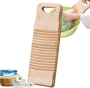 lehom Bamboo Washboard,Washboard for Laundry,Anti-slip Wood Washing Clothes Washboard,Washboard Hand Wash Board for Home Laundry Supplies 19.68''x7.08''x0.7''