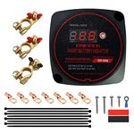 Ampper 12V 140Amp Dual Battery Isolator, Battery Voltage Sensitive Relay (VSR) Smart Battery Isolator with Voltmeter and Manual Control Button for Car and More (with Battery Terminals, NO Cable)