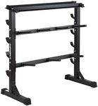 Mirafit Weight Plate and Bar Rack - Black