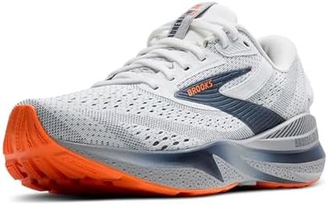 Brooks Men’s Adrenaline GTS 24 Supportive Running Shoe, White/Peacoat/Alloy, Men's 10 D