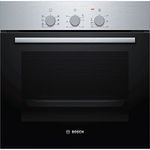 Bosch Serie | 2 60 Cm 66 L Built-In Oven With 3D Hotair: Achieve Perfect Baking And Roasting Results On Up To 3 Levels Simultaneously, Silver