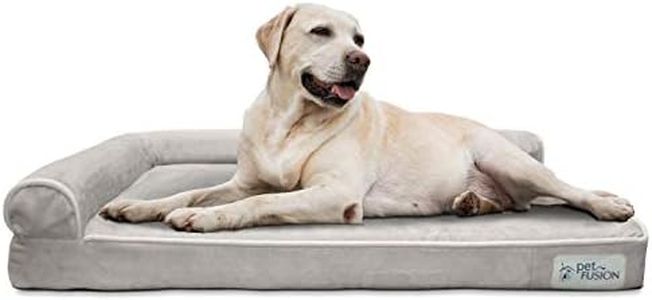 PetFusion BetterLounge Dog Bed w/Solid Orthopedic Memory Foam, Waterproof Liner & YKK Zippers. (Medium/Large & XL). Easy Clean, Removable Microsuede Cover Also Available Separately