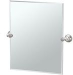 Gatco 4339SM Tiara Small Rectangle Mirror, Satin Nickel, 24"H X 19.50"W