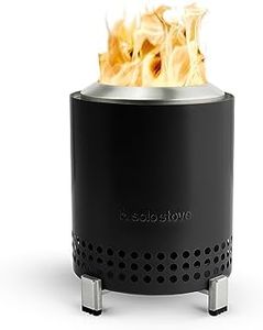 Solo Stove Mesa Tabletop Fire Pit with Stand | Low Smoke Outdoor Mini Fire for Urban & Suburbs | Fueled by Pellets or Wood, Safe Burning, Stainless Steel, With Travel Bag, 17,5 x 13 cm, 635 g, Ash