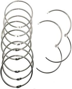 4 Inch Binder Rings Large Book Ring Metal Clips for Index Cards 10 Pack