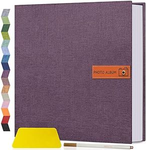 Popotop Large Photo Album Self Adhesive 4x6 5x7 8x10 Scrapbook Album DIY Picture Book,Gifts for Mom,Family Baby and Wedding,with Metal Pen and Plastic Board