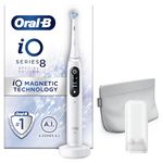 Oral-B iO8 Electric Toothbrushes For Adults, App Connected Handle, 1 Ultimate Clean Toothbrush Head & Magnetic Pouch, 6 Modes, Teeth Whitening, 2 Pin UK Plug