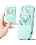 Otlonpe Mini Fan Portable Fan,Small Handheld Fan Ultra-Light Slim,USB Rechargeable Hand Held Fan,3-Speed Lash Fan Cooling Fan Travel Office Outdoor,Personal Fan Gifts for Mom Women Kids (Light Blue)