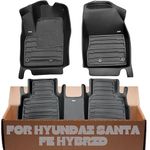 Mat Up! Car Mats for Hyundai Santa Fe Hybrid 7 Seater 2024-2025. All Weather, Ultimate Fit Rugged mats.