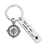 Vadaka Traveller Gift Keyring Keychain Traveling Gift Not All Who Wander Are Lost Key Chain Travel Keyring Inspirational Keyring Keychain Leaving Gift Wanderlust Gift Birthday Gift for Traveller