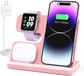 JARGOU 3 in 1 Charging Station for Apple Wireless Charger for iPhone 16 15 14 13 12 11 X 8 & for Apple Watch Charger Wireless Charging Station for Multiple Devices for AirPods 4 3 Pro