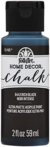 FolkArt 6443 Home Décor Chalk Furniture & Craft,Acrylic Paint in Assorted Colors, 2 oz, Rich Black