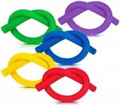 Fab Flatables Swimming Pool Noodles (4Pack) Woggle Floating Swimming Pool Noodle 152CM Long Flexible Rubber Foam Noddle For Kids Adults Non-Toxic Lightweight Floating Aid Swim Support (Yellow)