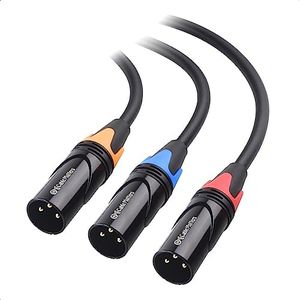 Cable Matters 3-Pack Premium Shielded XLR Cables 6 Feet, Oxygen-Free Copper (OFC) XLR Male to Female Cord/Colored XLR Microphone Cable/Mic Cable