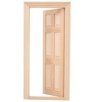 1:12 Doll House Door Mini Wooden Door for Dollhouse DIY Furniture Accessories