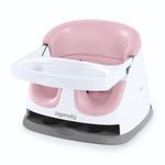 Ingenuity, Baby Base 2-in-1 Seat, Peony, Booster Chair, Dining and Feeding Seat for Toddlers, Easy to Clean with Removable and Self-Storing Tray, Ages 6 Months+