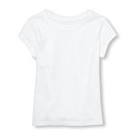 The Children's Place Girls' Short Sleeve T-Shirt, White Single, X-Large