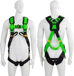 G-Force 2 Point Full Body Height Safety Fall Arrest Restraint Harness with Quick Release Buckles (XXL)