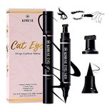 KIMUSE Winged Eyeliner Stamp-2 Eyeliner Pens for Perfect Wing Cat Eye Stamp Eyeliner Waterproof Smudge Proof, Long Lasting Makeup Liquid Eye Liner (BLACK)