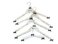 Bride Personalised Wedding Bridal Keepsake Hangers set of 5 by CleverCHIC