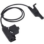 Pdflie XTS 2500 5000 U94 PTT Button Adapter Adaptor for Motorola xts2500 xts5000 Walkie Talkie Two Way Radio(Black,Wired)