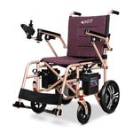 CUIOT Electric Wheelchairs for Adults - Lightweight (26Lbs) Foldable Motorized Wheelchair, 13.2AH Lithium Battery 25 Miles Travel Range, All Terrain Power Wheelchair for Seniors, Airline Approved