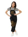 Naughty Dungaree® Girls Full Length Swedish Cotton Dungaree with Camouflage Print Patch Detailing for 4 to 14 Years Kids (Tshirt Not Included)