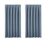 BellaHills Blackout Curtains for Bedroom Thermal Insulated Room Darkening Curtains for Living Room, Pencil Pleat Window Curtain Panels 46 x 54 Inch, 2 Panels, Stone Blue