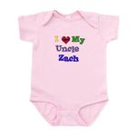 CafePress Love My Uncle Zach Infant Bodysuit - Cute Infant Bodysuit Baby Romper