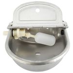 Artilife Automatic Waterers Stainless Steel Auto-Waterer Bowl Float Valve Water Bowl for Horse Cattle Goat Sheep Dog