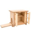 HearthSong Wooden Chicken Coop with Real Working Doors and Ramp for Imaginative Play, Measures 9½"L x 5½"W x 8" H