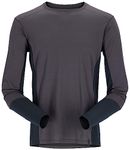 Rab Syncrino Base LS Tee Long Sleeve T-Shirt for Skiing, Trekking, & Climbing - Graphene - Medium