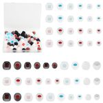 72PCS Silicone Ear Bud Tips Replacement，3 Sizes Earbuds Earpads Replacement Earbud Tips，Small Replacement Ear Bud Covers Rubber Tips S/M/L for Most in-Ear Earbuds (Inner Hole 4mm-5.5mm) 6 Color