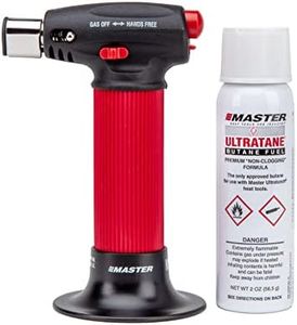 Master Appliance MT-51B Butane Torch Lighter with 4floz can of butane, Hand Held Torch Lighter, Adjustable Flame Mini Blow Torch, Refillable with Butane Fuel